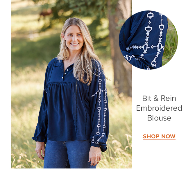 Shop Bit and Rein Embroidered Blouse
